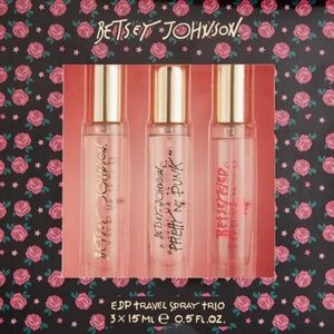 Betsy Johnson Travel Spray Trio 3pc Gift Set New